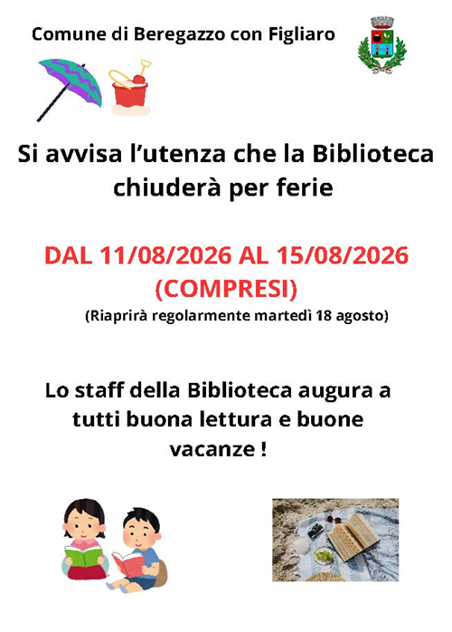 Biblioteca Comunale - Chiusura estiva
