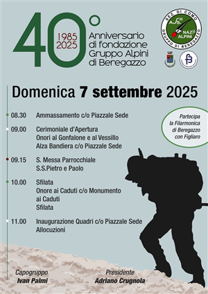 40° anniversario fondazione Gruppo Alpini di Beregazzo