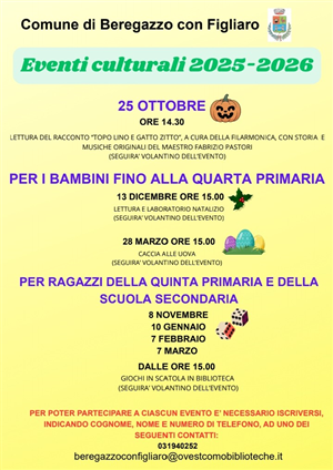 EVENTI CULTURALI 2025-2026